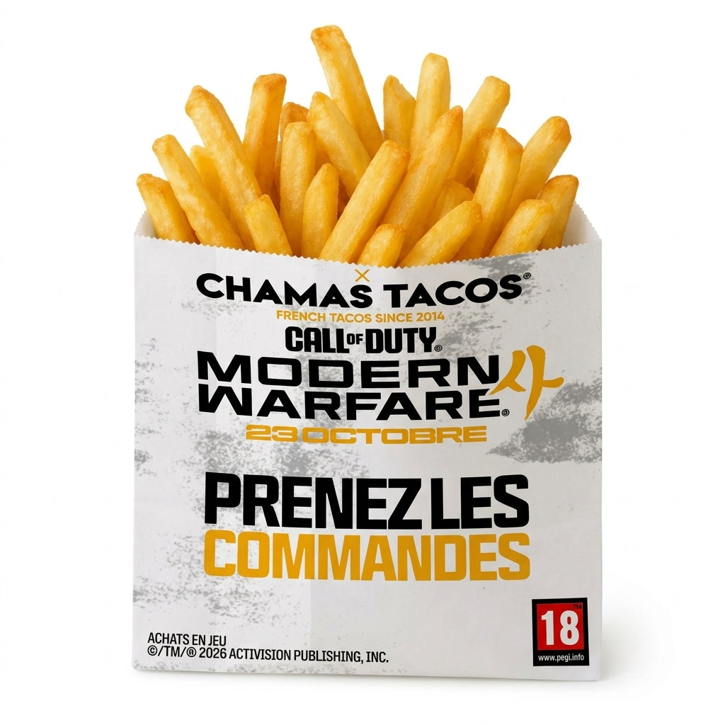 Sachet frite CHAMAS & CALL OF DUTY 3000 pièces